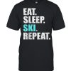 Eat Sleep Ski Repeat  Classic Men's T-shirt