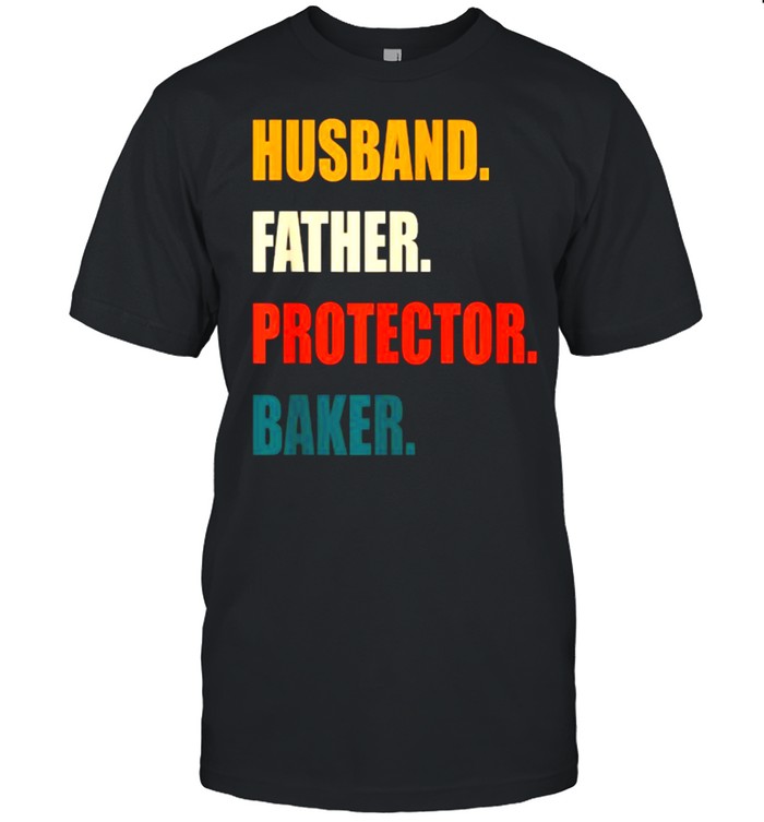 Husband Father Protector Baker Vintage T-Shirt