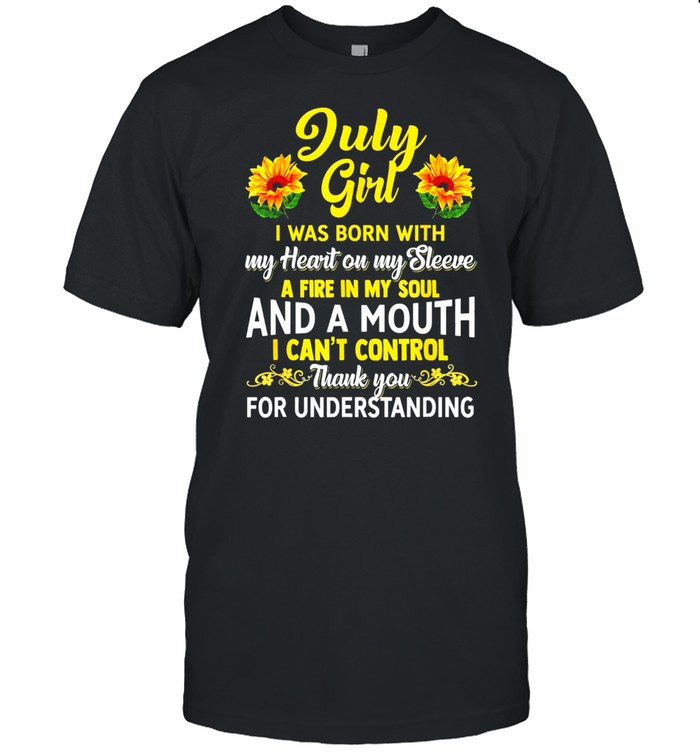 July Birthday Sunflower July Girl Us 2021 shirt