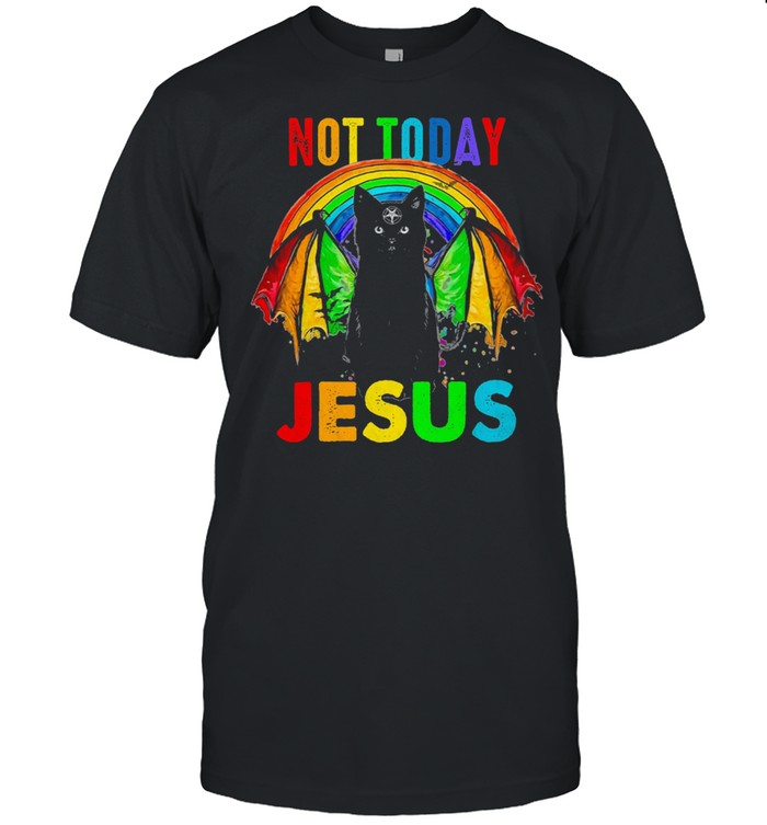 LGBT black cat not today Jesus  Classic Men's T-shirt
