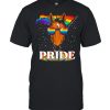 LGBT horse gay pride lgbtq rainbow flag sunglasses  Classic Men's T-shirt