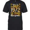 Made in July 1972 49 Years Of Being Awesome Sunflower T-Shirt Classic Men's T-shirt