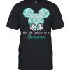 Mickey Mouse You Are Looking At A Survivor Ovarian Awareness  Classic Men's T-shirt