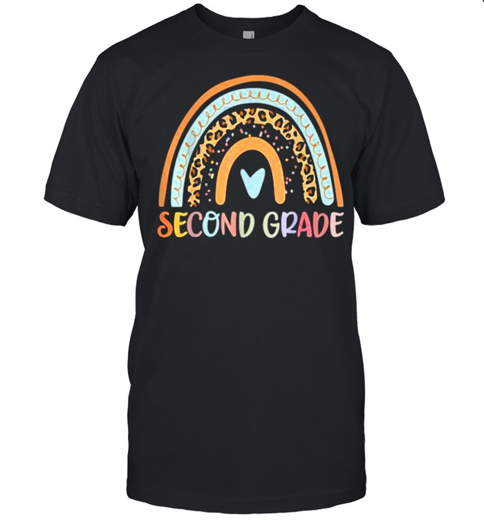 Second Grade Rainbow Leopard Girls Teacher Team 2nd Grade T-Shirt