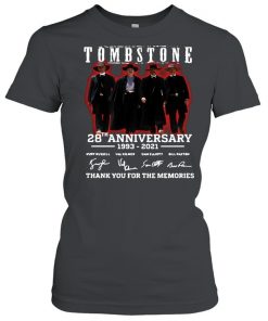 28 Years 1993-2021 Funny Tombstone Signature Thank You For The Memories Shirt Classic Women's T-shirt