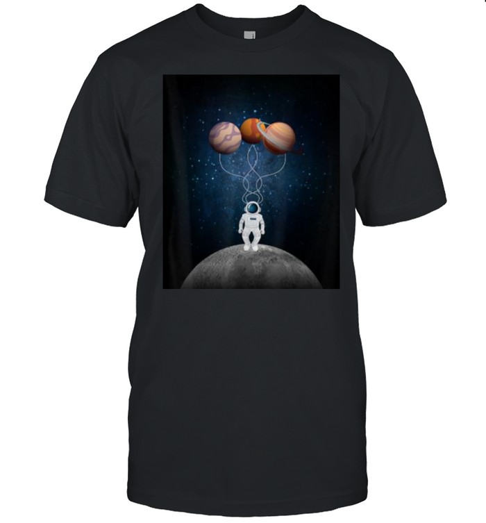 Astronaut Holding Planet Balloons Astronaut Space Planets Shirt