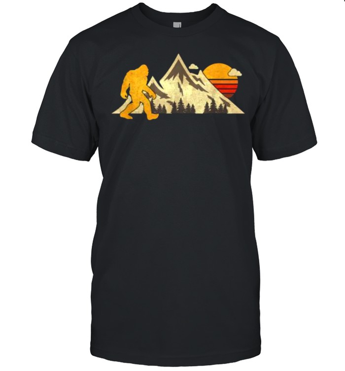 Bigfoot Vintage Shirt Mountain Sun Sasquatch Camping Camper Shirt