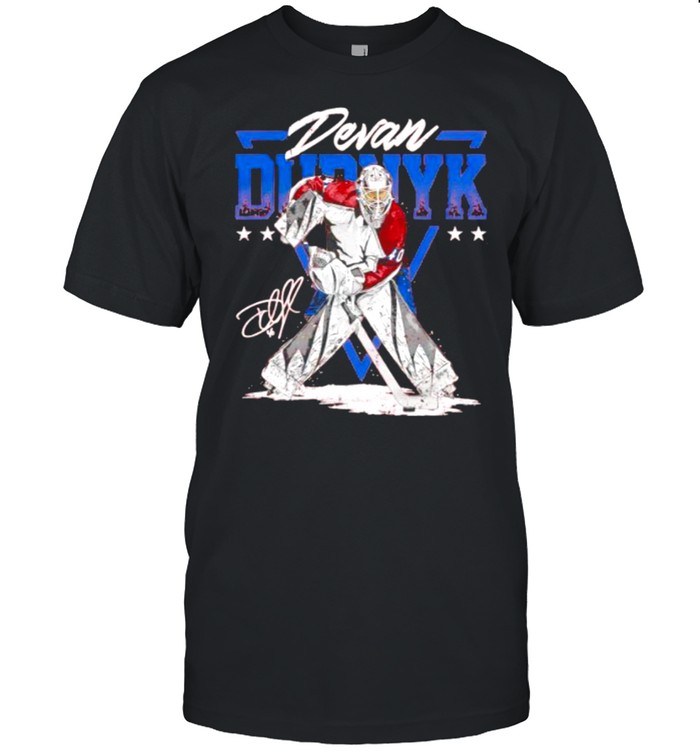 Colorado Avalanche Devan Dubnyk triangle name signature shirt