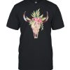 Cow Head Skull Buffalo Bull Floral Animals T- Classic Men's T-shirt