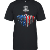 Disc Golf American Flag Bleeding  Classic Men's T-shirt