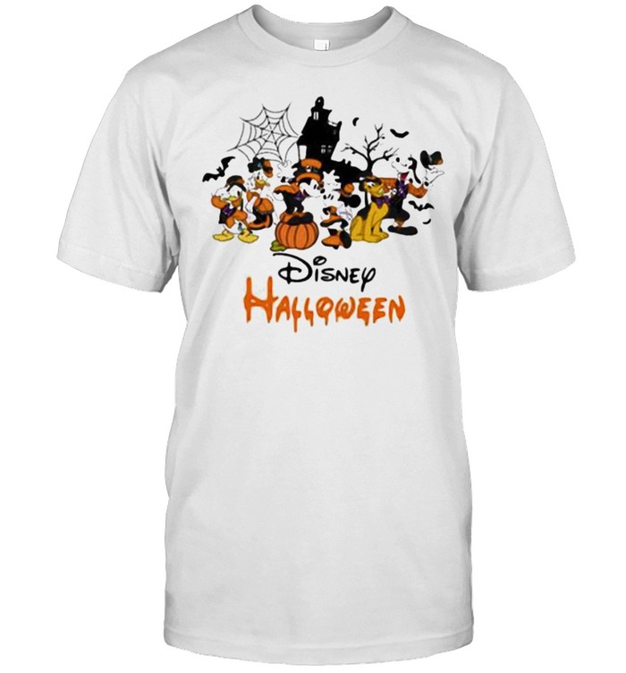 Disney halloween pumpkin mickey minnie donald duck shirt