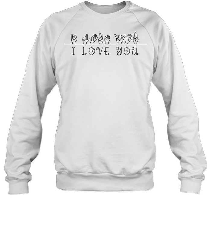 I Love You Hand Symbols  Unisex Sweatshirt