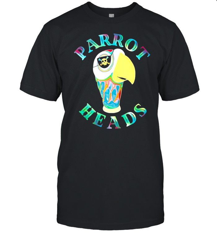 Jimmy Parrot Head Fan Vibrant Colors And Eye Patch T-shirt