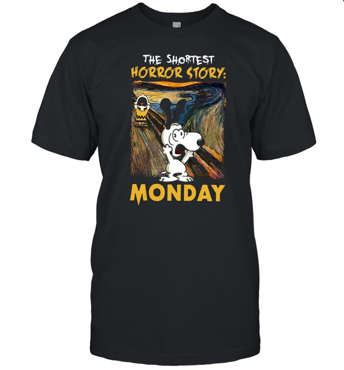 Snoopy The Shortest Horror Story Monday T-shirt