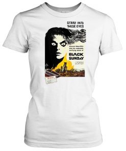 Stare Into These Eyes Retro Movie Poster Creepy Horror Movie T- Classic Women's T-shirt