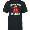 Watermelon Christmas In July Christmas Tree Summer Christmas Shirt Classic Men's T-shirt