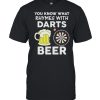 You know what rhymes with darts beer  Classic Men's T-shirt