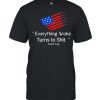 American Flag Donald Trump Everything Woke Turns To Shit 2024 T- Classic Men's T-shirt