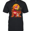 Charlie Brown and Snoopy Cleveland Indians Halloween Moon  Classic Men's T-shirt