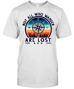 Compass Not All Who Wander Are Lost Vintage T- Classic Men's T-shirt