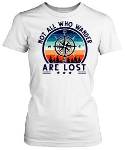 Compass Not All Who Wander Are Lost Vintage T- Classic Women's T-shirt