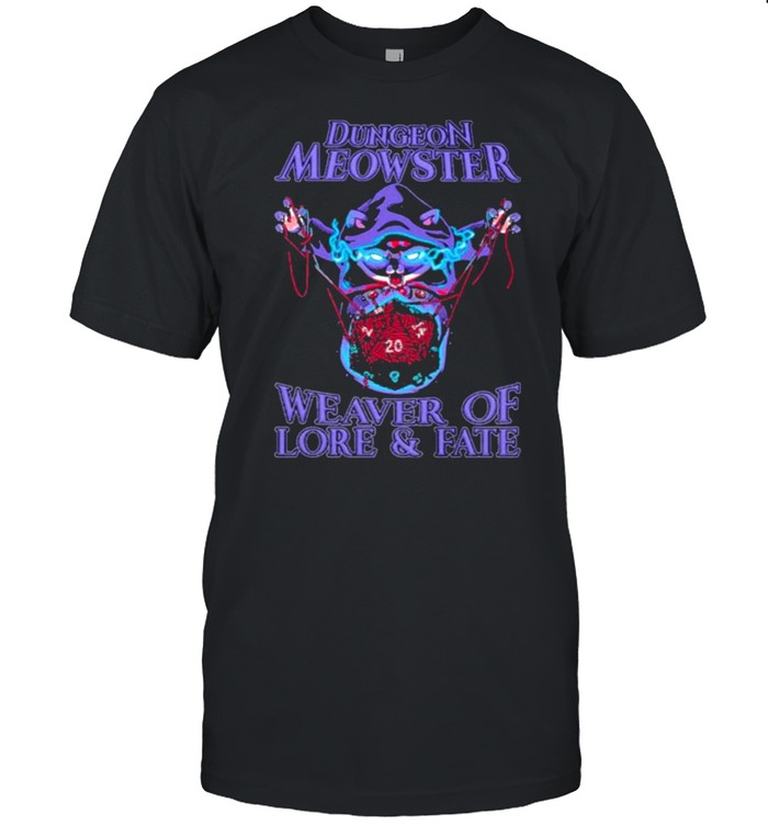 Dungeon Meowster Weaver Of Lore And Fate Dice Shirt