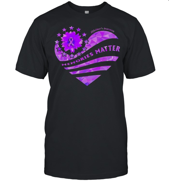 Heart Alzheimers Awareness Memories Matter shirt
