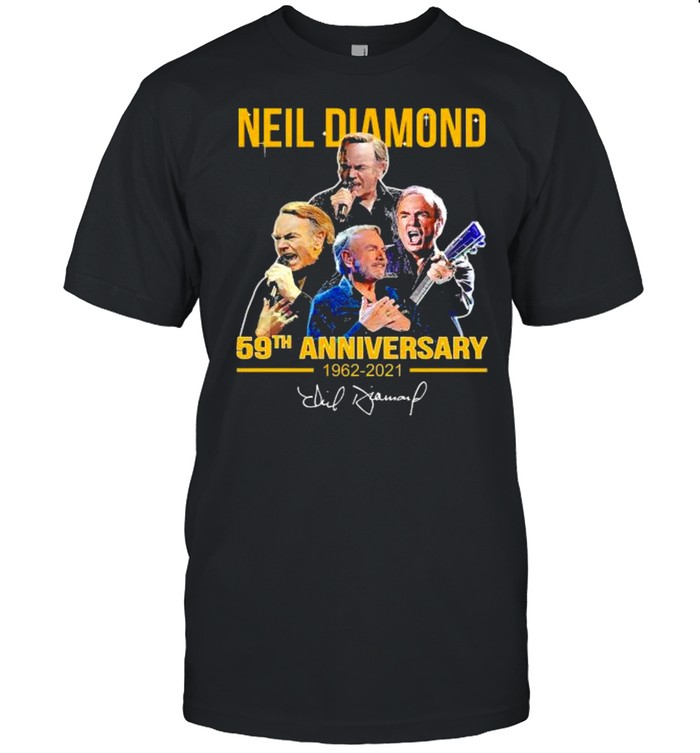 Neil diamond 59th anniversary 1962 2021 signatures shirt