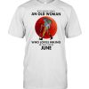 Never Underestimate An Old Woman Who Loves Hiking And Was Born In June Blood Moon Shirt Classic Men's T-shirt