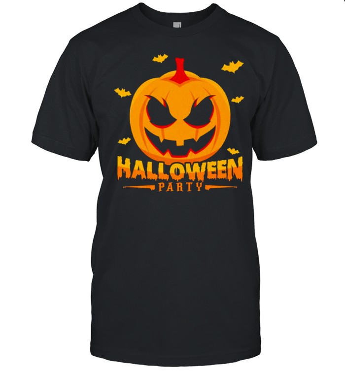 Scary pumpkin Halloween party shirt