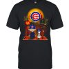 Snoopy and Charlie Brown Pumpkin Chicago Cubs Halloween Moon  Classic Men's T-shirt
