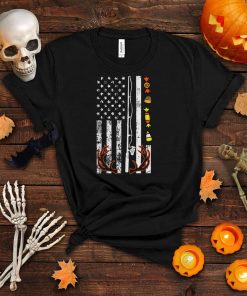 American Flag Fishing Lazy DIY Halloween Costume Hunting T Shirt