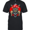 Samurai Warrior Skull On Rising Sun Japanese Calligraphy T- Classic Men's T-shirt