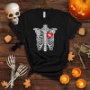 Skeleton Rib Cage Black Russian Terrier Dog Halloween T Shirt
