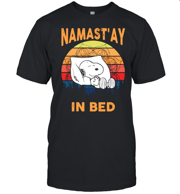 Snoopy sleep namastay in bed vintage shirt