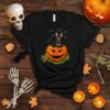 Halloween Miniature Pinscher Dog Lovers Pumpkin Distressed T Shirt