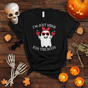 I'm Just Here For The Boos Funny Halloween Ghost Cute Women T Shirt