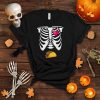 Matching Halloween Pregnancy Announcement Skeleton Couples T Shirt