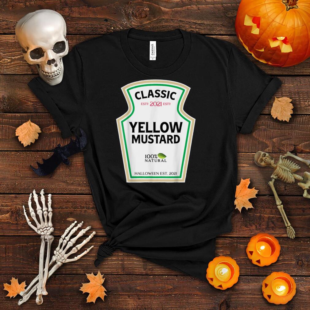 Mustard Couples Costume Bottle Label Halloween 2021 Mustard T Shirt