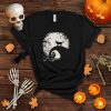 Siberian Husky Dog and Moon Howl In Forest Dog Halloween T Shirt