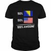 Bosnian American Flag Bosnia Herzegovina America Shirt Classic Men's T-shirt