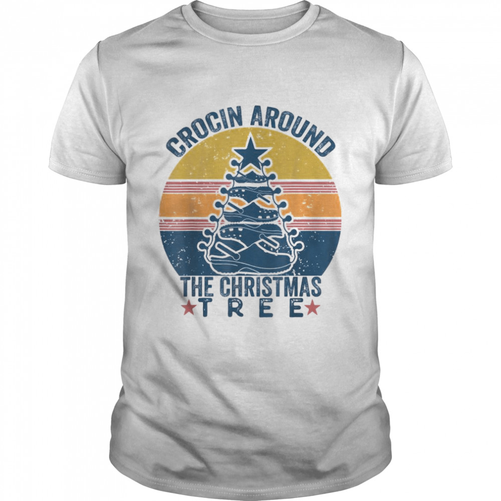 Crocin Around The Christmas Tree Vintage Xmas T-Shirt
