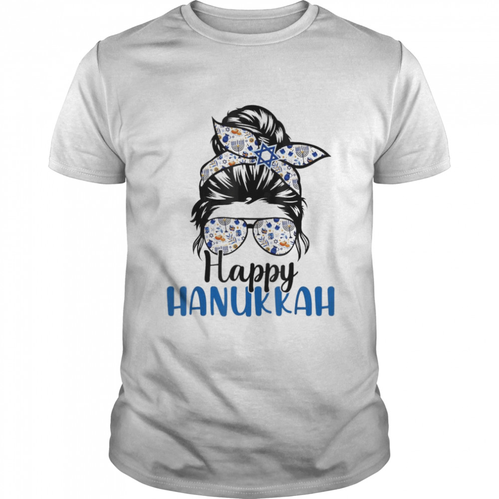 Happy Hanukkah Jewish Messy Christmas Pajama T-Shirt