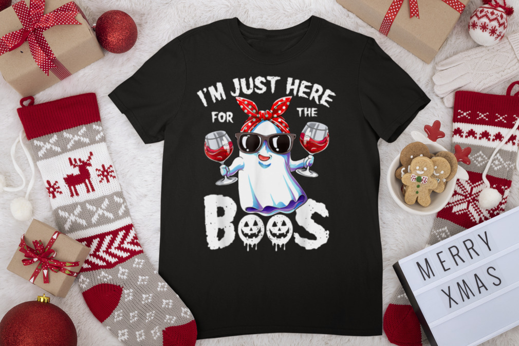 I'm Just Here For The Boos Funny Halloween Ghost Cute Women T Shirt