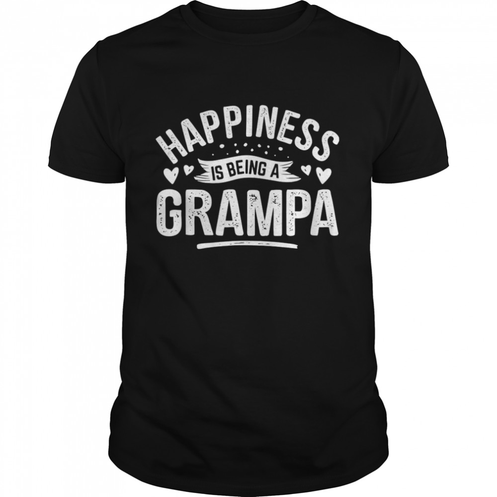 Mens Happiness Is Being A Grandpa Great GRAMPA POPO Shirt