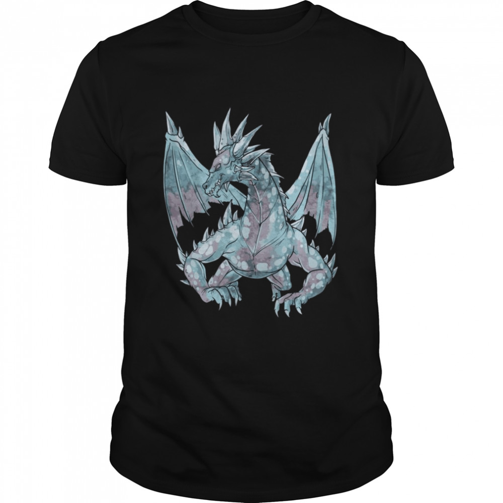 Pastel Goth Fierce Scary Dragon Watercolor Shirt