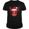 Reindeer Santa Hat Christmas Football  Classic Men's T-shirt