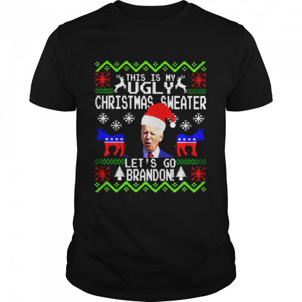Santa Biden this is my Ugly Christmas sweater Let’s go brandon shirt