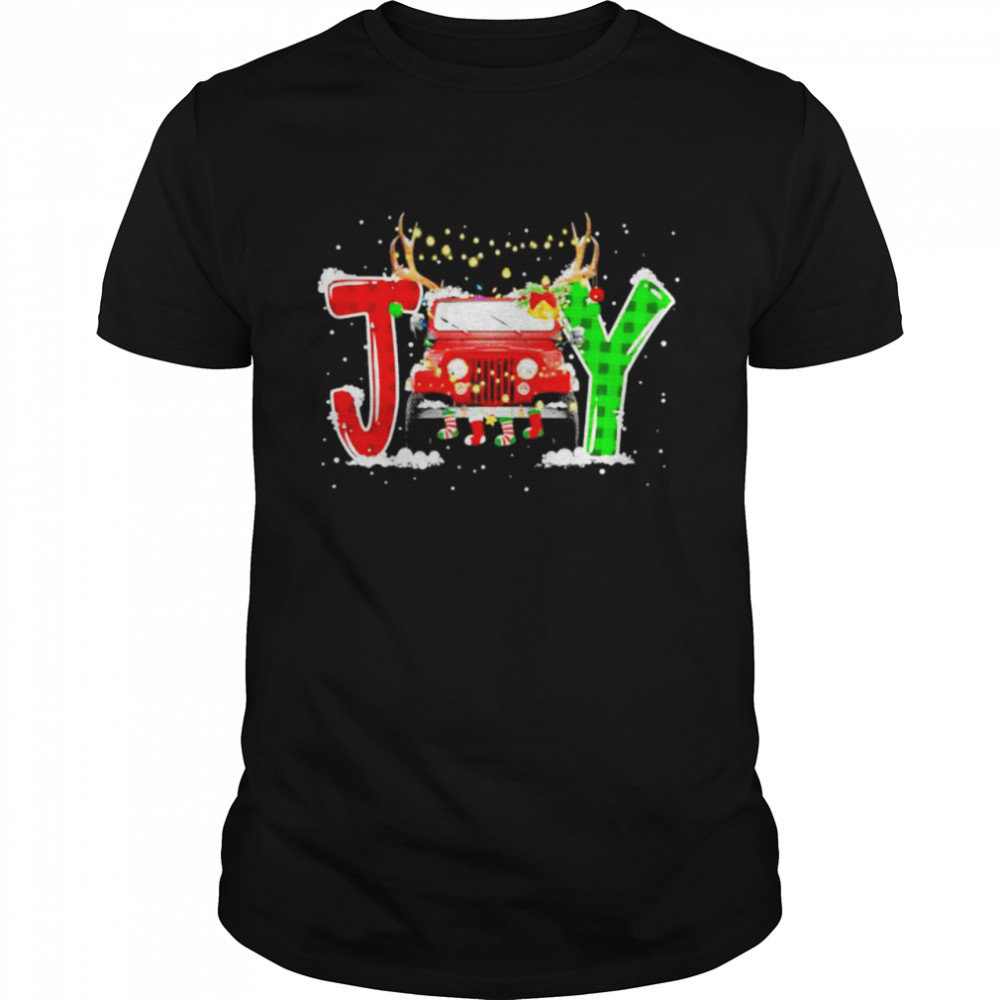 Santa Hat Joy Jeep Christmas shirt