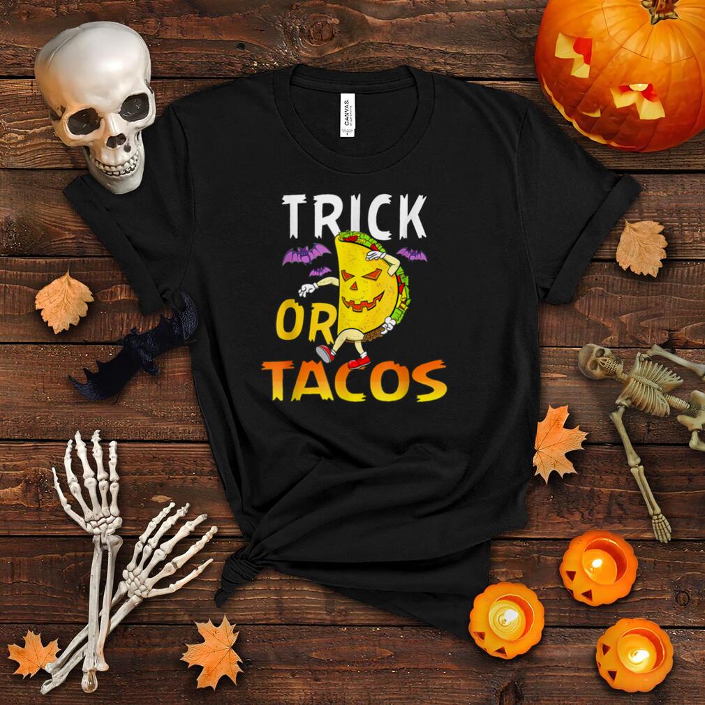 Trick Or Tacos Funny Pumpkin Halloween Taco T Shirt